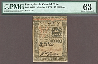 Pennsylania Colony, October 1, 1773, 5356, PMG63(200).jpg